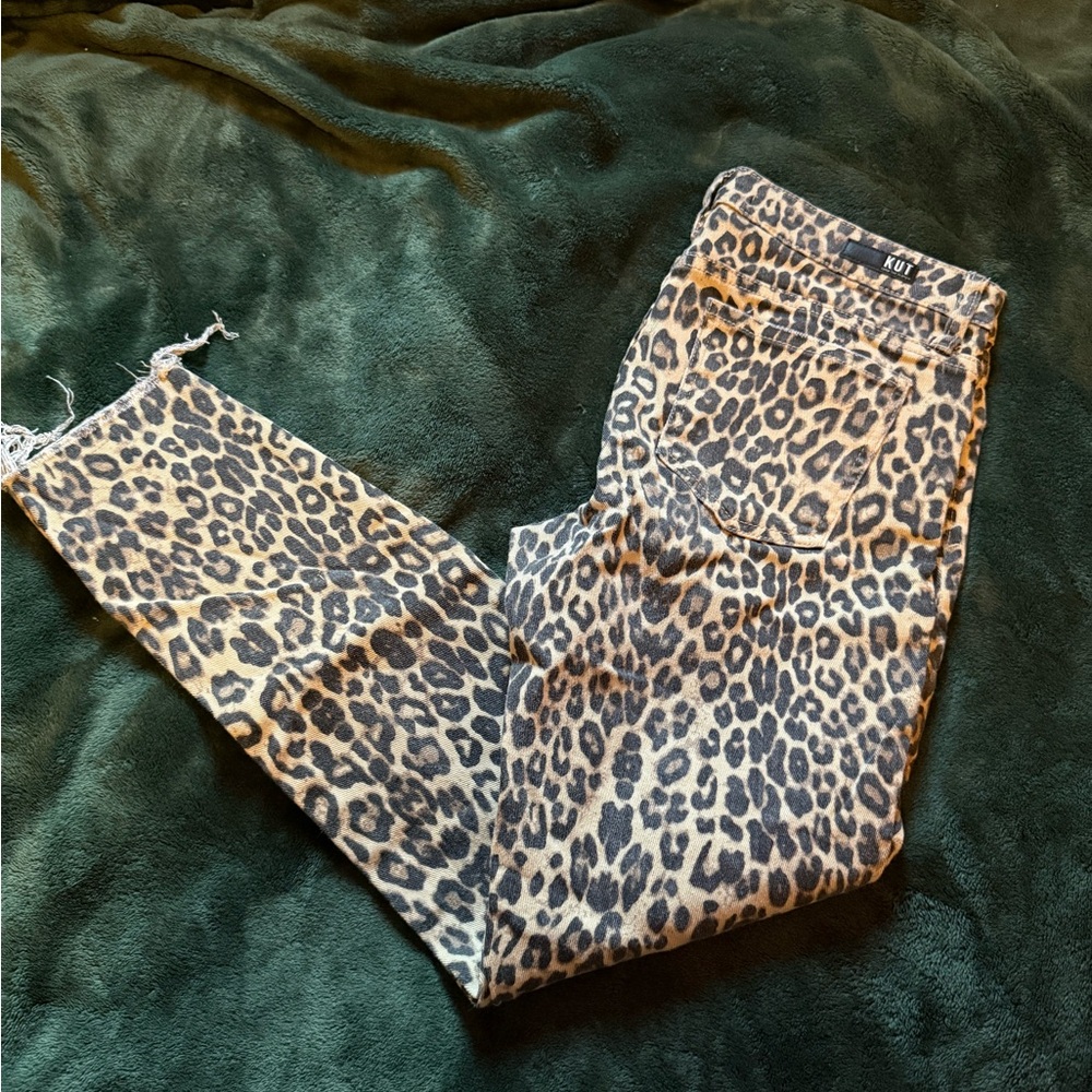 Kut from the Kloth Leopard Print Skinny Jeans